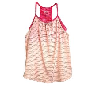Z by Zella 2 in 1 Junior Girls Large Peach Activewear  Racerback Tank Top | 3$15